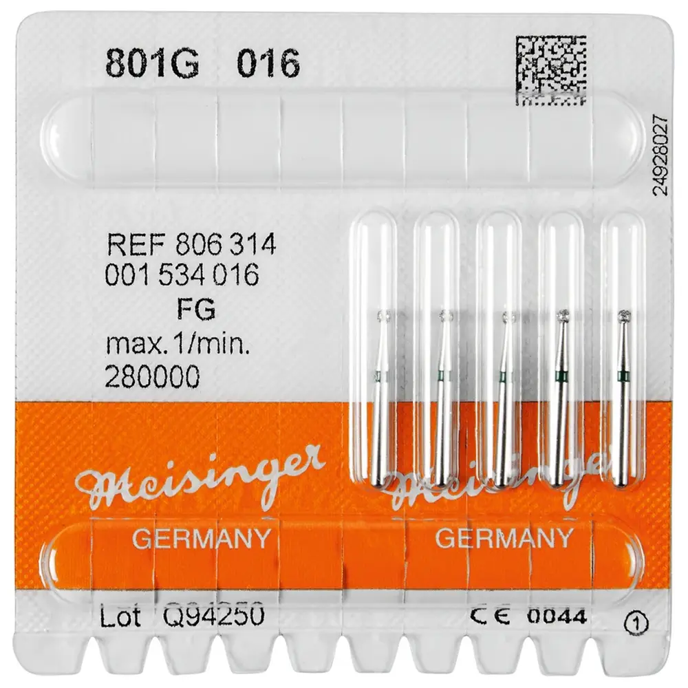 Hager & Meisinger Diamanten 801 - Packung 5 Stück grün grob, FG, Figur 001 Rund, ISO 016