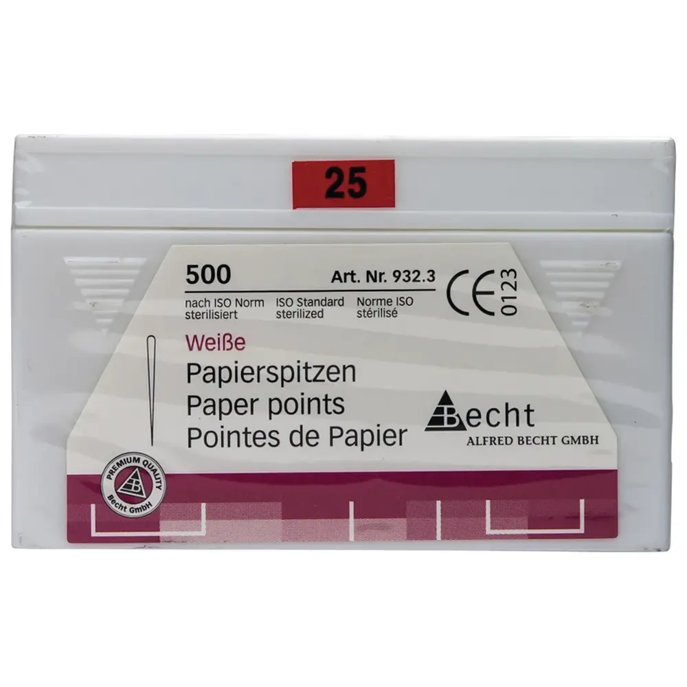 Becht Papierspitzen weiß - Packung 500 Stück ISO 025