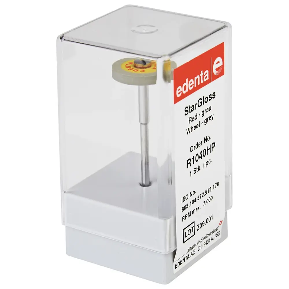 Edenta StarGloss - Stück grau superfein, HP, Figur 372 Rad, 2,5 mm, ISO 170