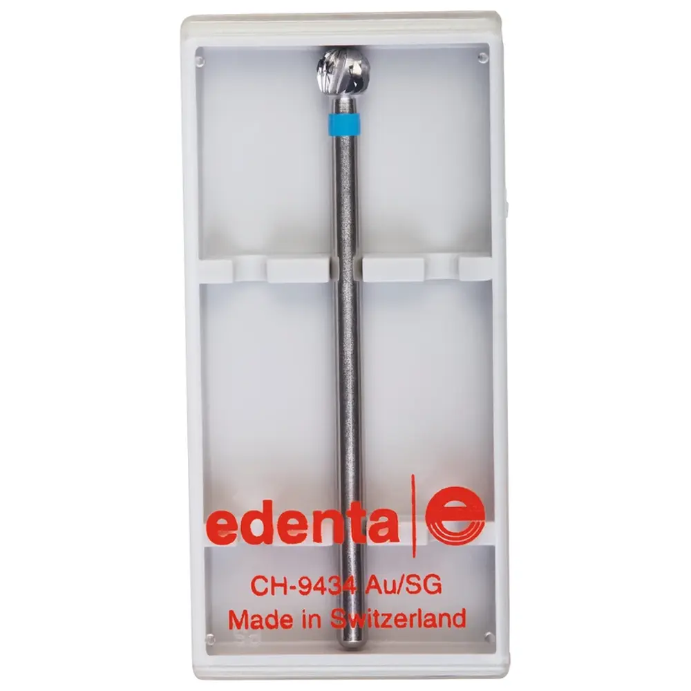 Edenta HM-Fräser Schliff 10 - Stück Kreuzverzahnung, blau standard, HP, Figur 001, 3,5 mm, ISO 040