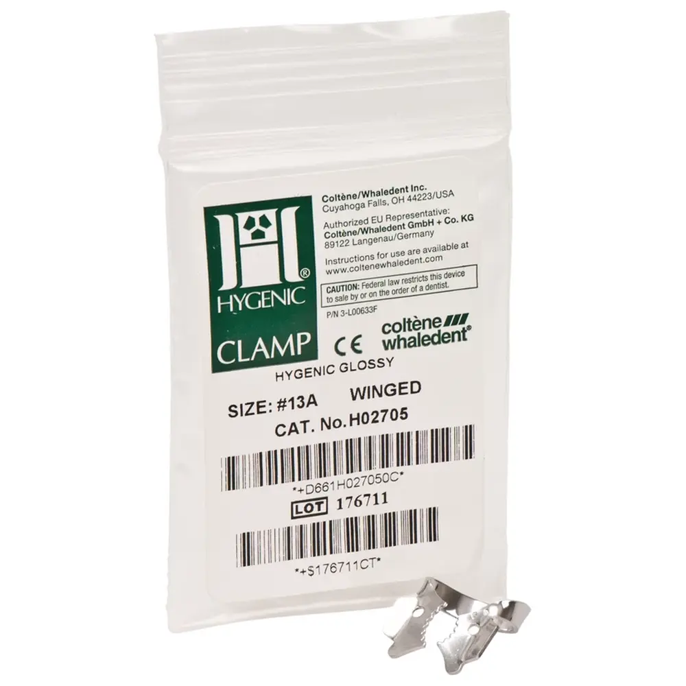 COLTENE HYGENIC® Dental Dam Klammern - Stück Tigerklammern Molaren UK links, OK rechts, 13A
