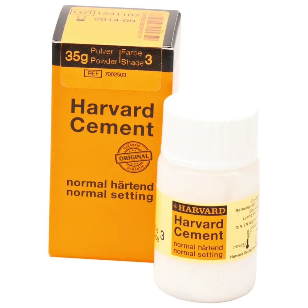 Harvard Dental International Harvard Cement normal härtend Pulver - Packung 35 g Pulver 3 - weißlichgelb