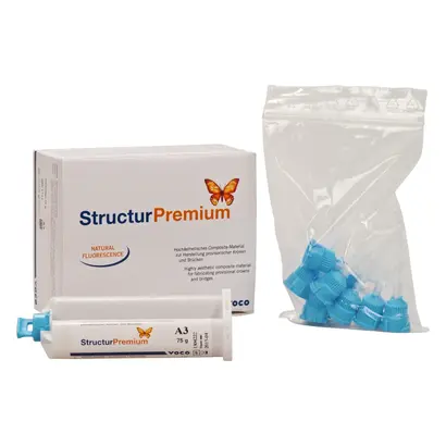 VOCO Structur Premium - Packung 75 g Doppelkartusche A3, Mischkanülen Typ 6