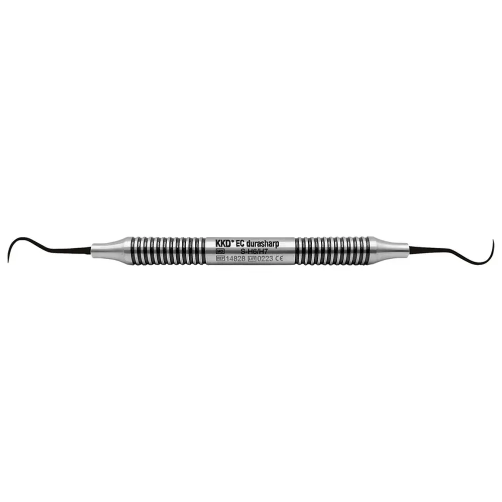 Kentzler-Kaschner KKD® Easy Clean durasharp Scaler - Stück S-H6/H7, für Front- und Seitenzähne, mit Metallgriff