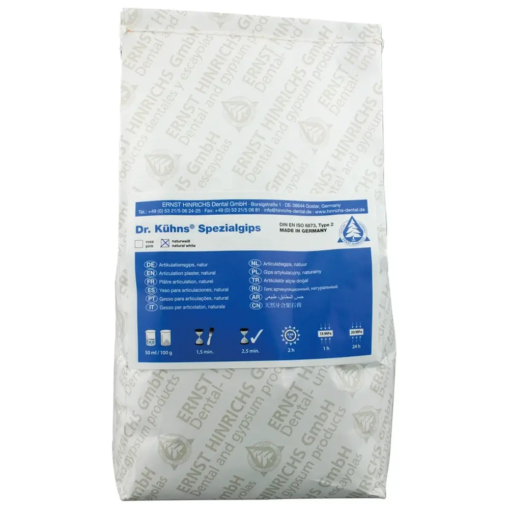 ERNST HINRICHS Dr. Kühns® Spezialgips - Beutel 5 kg Spezialgips weiß