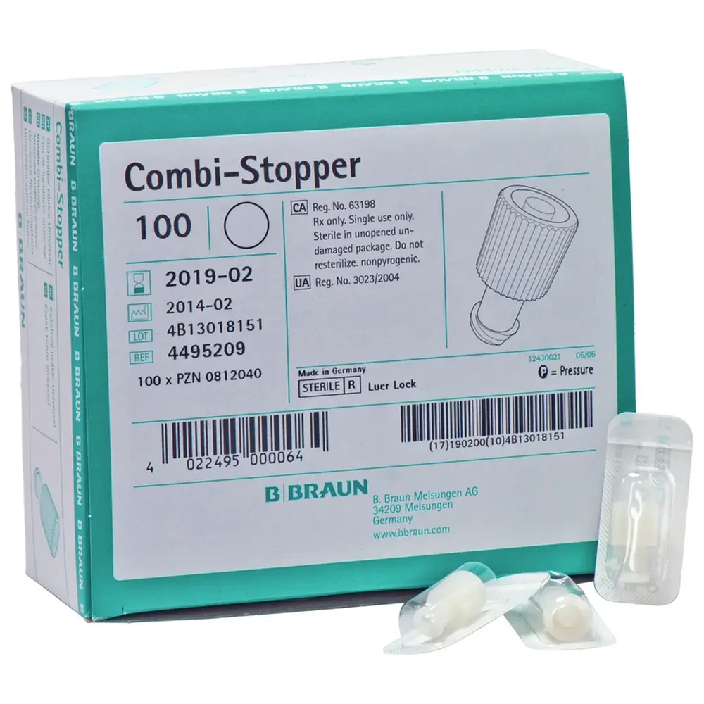 B. Braun Combi-Stopper-Verschlusskonen - Packung 100 Stück weiß