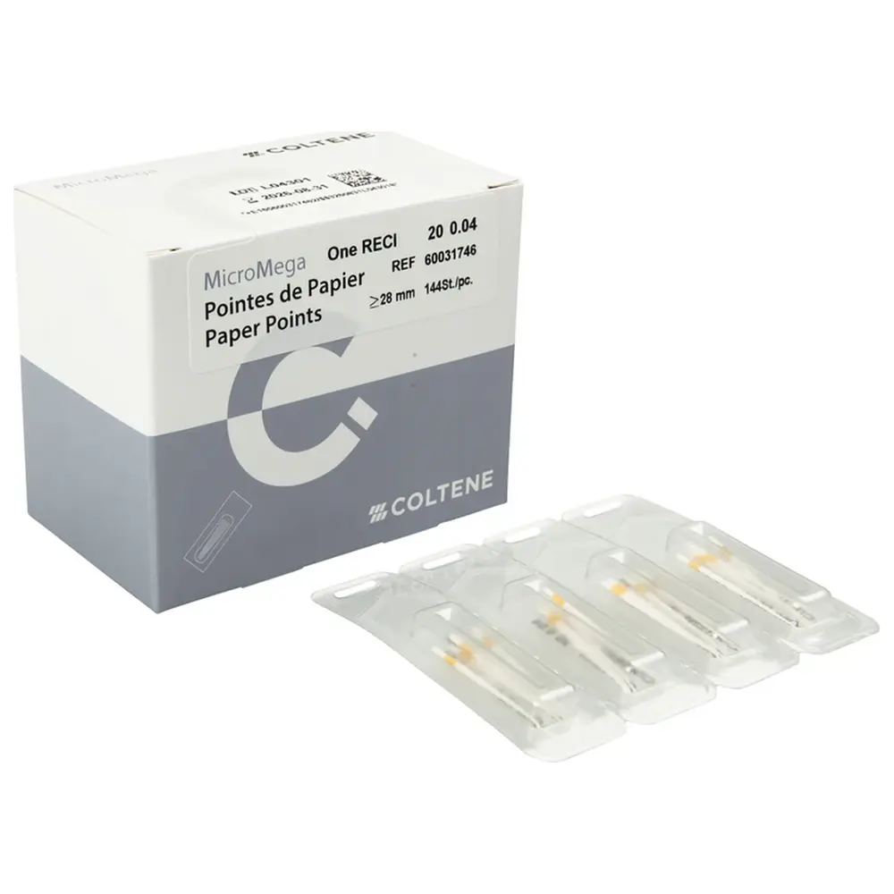 COLTENE One RECI™ Papier-Spitzen - Packung 144 Stück Taper.04 ISO 020