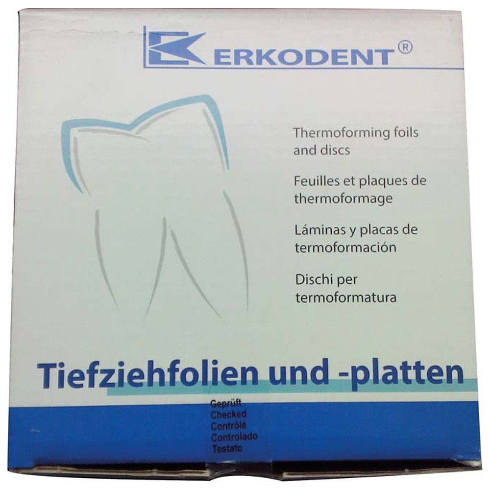 ERKODENT Erkoflex 95 - Packung 50 Stück transparent, Ø 125 mm, Stärke 1,5 mm