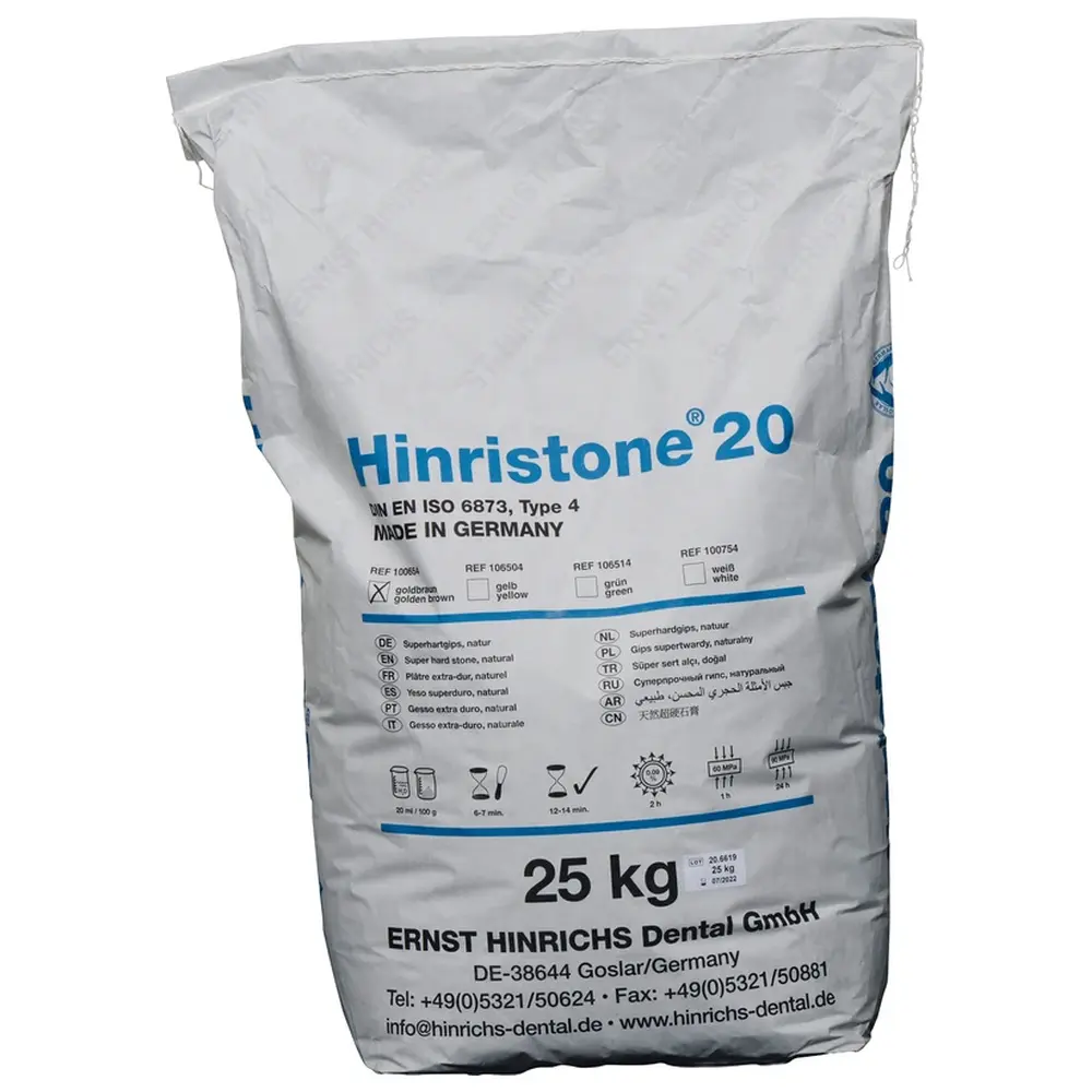 ERNST HINRICHS Hinristone® 20 - Sack 25 kg Superhartgips goldbraun