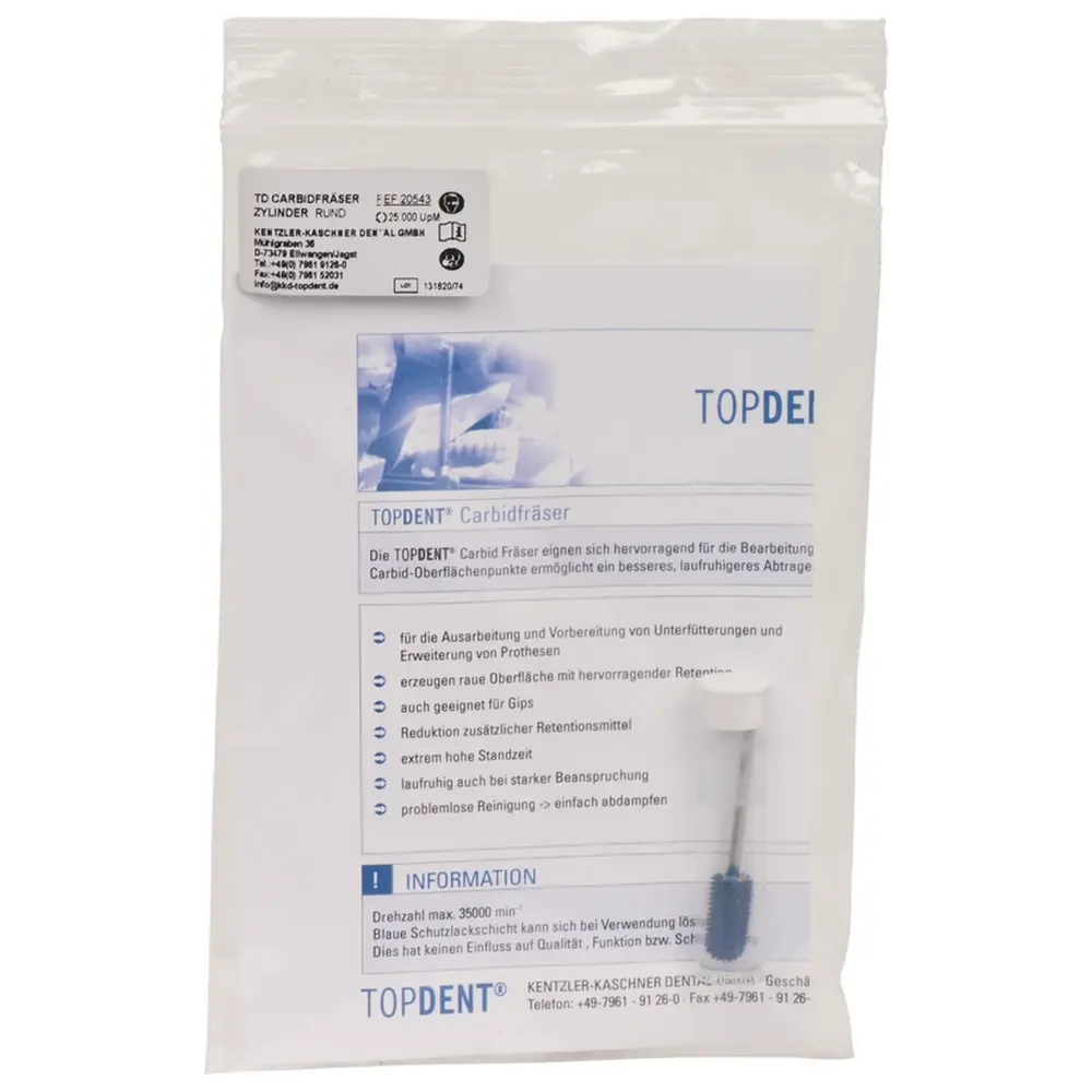 33006_TOPDENT_Carbid_PIRANHA__Stueck_Zylinder_rund_16_mm Kentzler-Kaschner TOPDENT Carbid PIRANHA - Stück Zylinder rund, 16 mm
