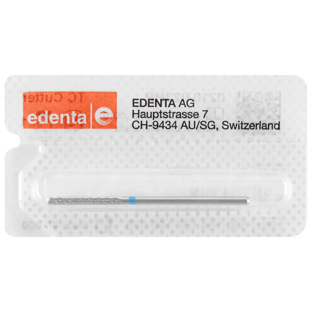 Edenta HM-Fräser Schliff 10 - Stück Kreuzverzahnung, blau standard, HP, Figur 137, 16 mm, ISO 023