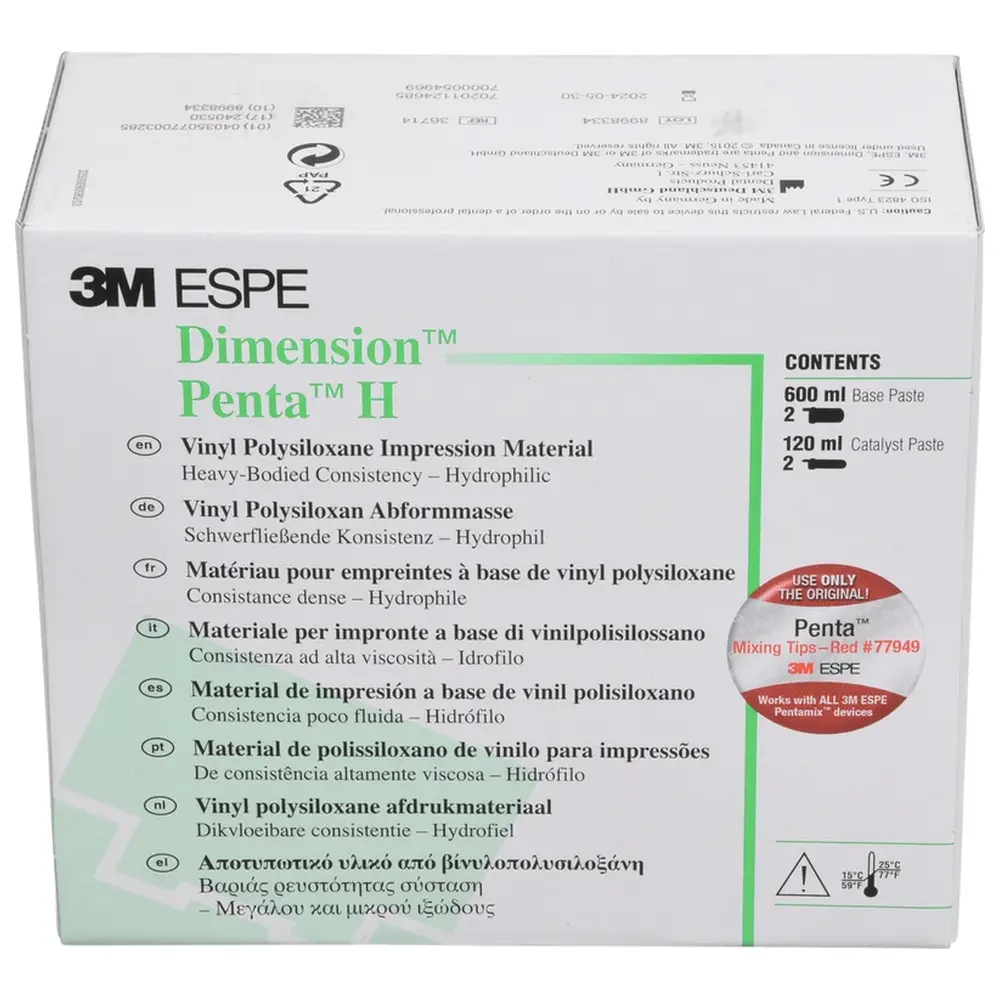 Solventum Dental Solutions Dimension™ - Refill Packung 2 x 300 ml Basispaste, 2 x 60 ml Katalysator, Penta H