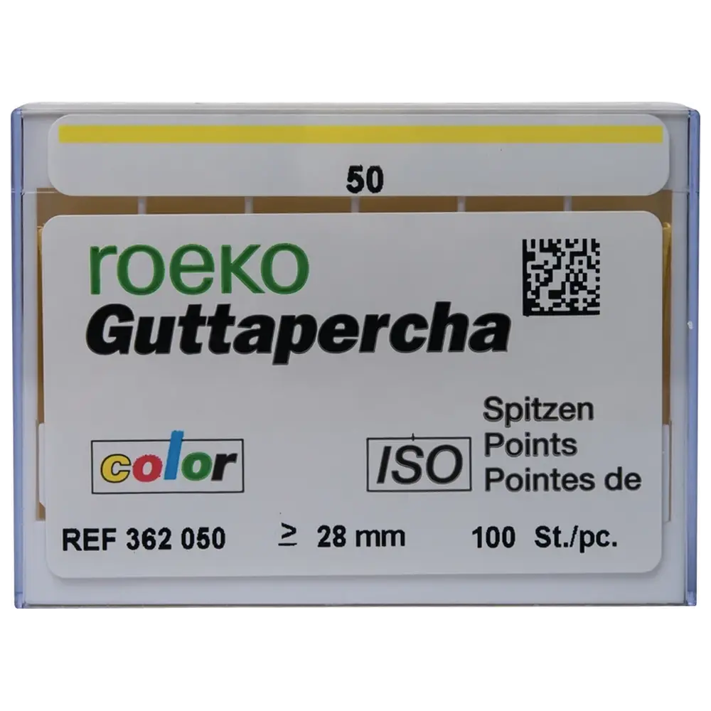 COLTENE Guttapercha ISO color - Packung 100 Stück ISO 050