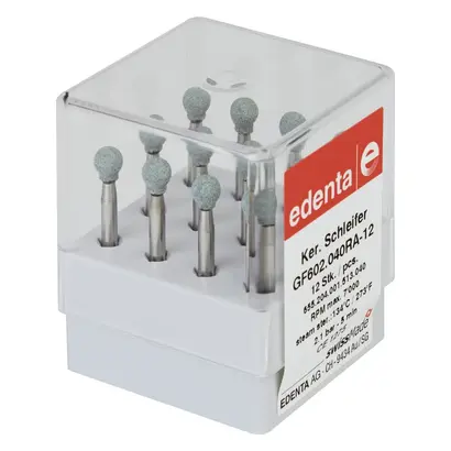 Edenta Abrasives - Packung 12 Stück grün mittel, RA, Figur 001, ISO 040