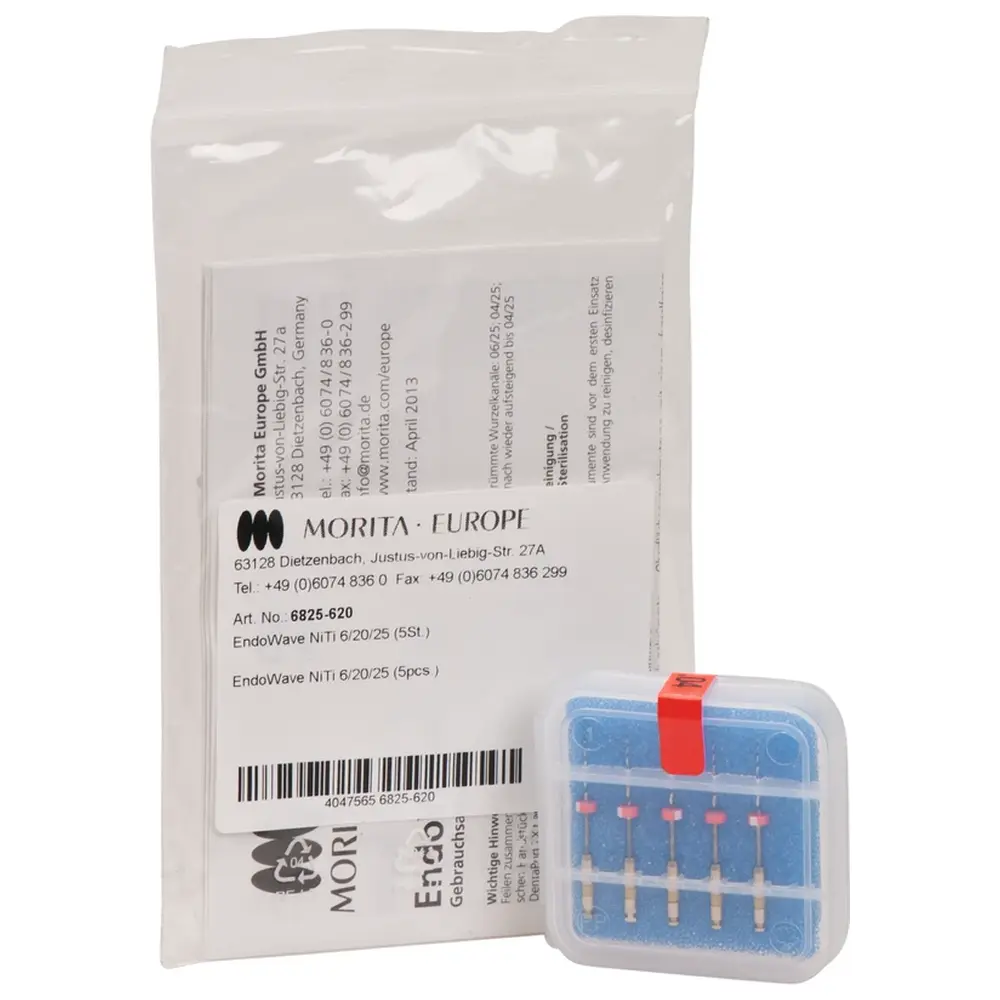 92557_EndoWave_NiTi_Feilen__Packung_5_Stueck_25_mm_Taper04_ISO_020 Morita EndoWave NiTi Feilen - Packung 5 Stück 25 mm, Taper.04, ISO 020