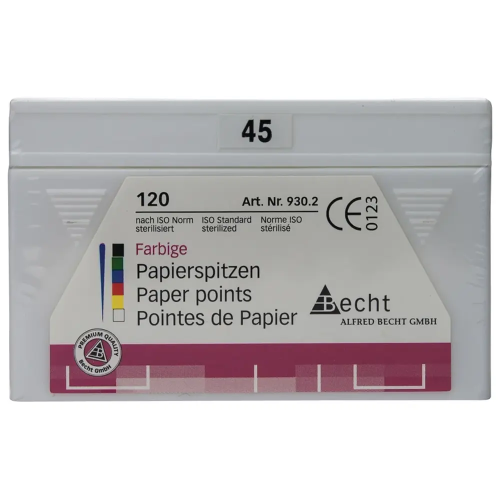 Becht Papierspitzen farbig - Packung 120 Stück ISO 045