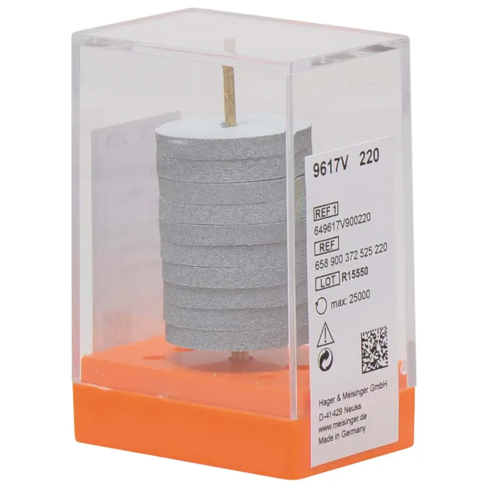 Hager & Meisinger Porzellanpolierer 9617 - Packung 10 Stück unmontiert, grau, Figur 372, 3 mm, ISO 220