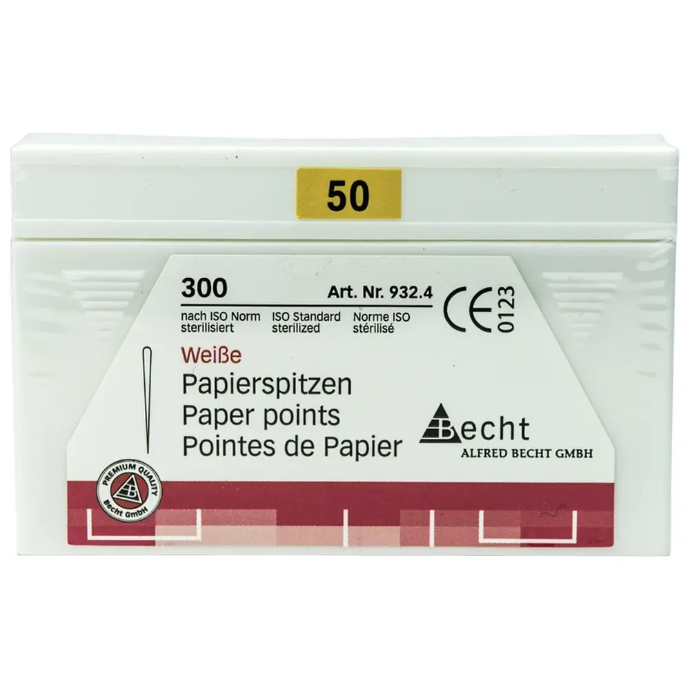 Becht Papierspitzen weiß - Packung 300 Stück ISO 050