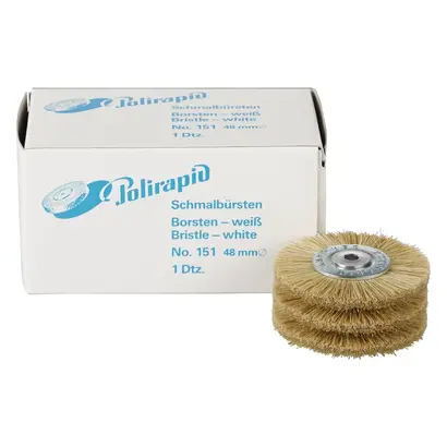 Polirapid Dr. Montemerlo GmbH & Co. KG Schmalbürste 151/48mm Borste weiß m.AK Pa 12