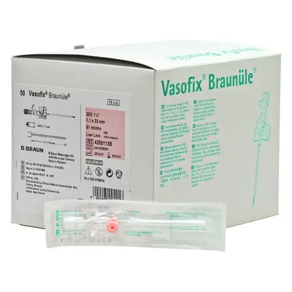 B. Braun Deutschland GmbH & Co. KG Vasofix Kanüle rosa G20 1,1x33mm Pa 50