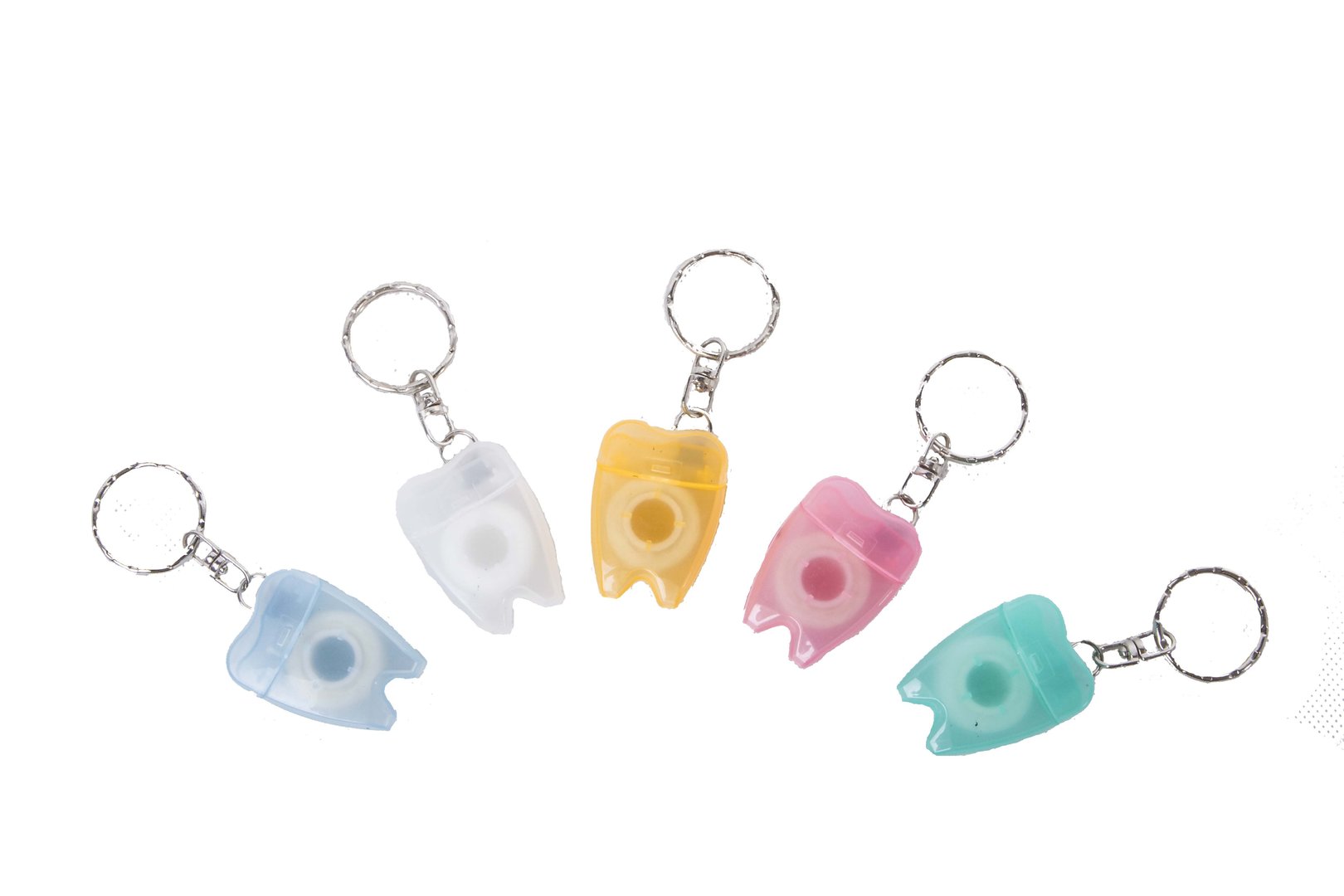 Schluesselanhaenger mit Zahnseide Schlüsselanhänger mit Zahnseide