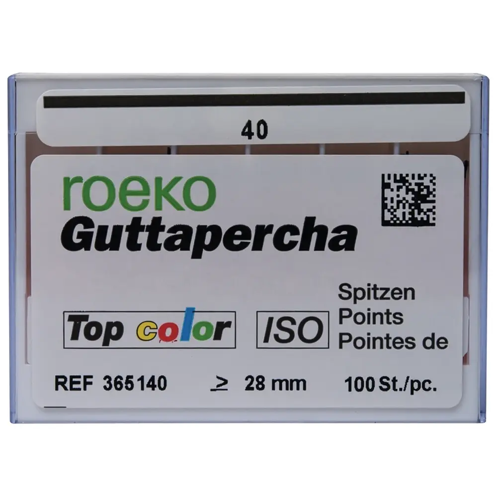 COLTENE roeko Guttapercha Spitzen Top color - Packung 100 Stück ISO 040