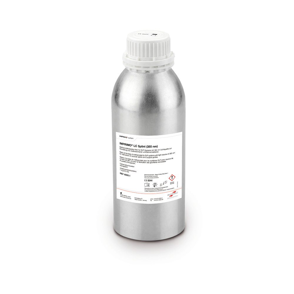 SCHEU-DENTAL IMPRIMO® LC Splint - Flasche 1 kg 385 nm SCHEU-DENTAL IMPRIMO® LC Splint - Flasche 1 kg 385 nm