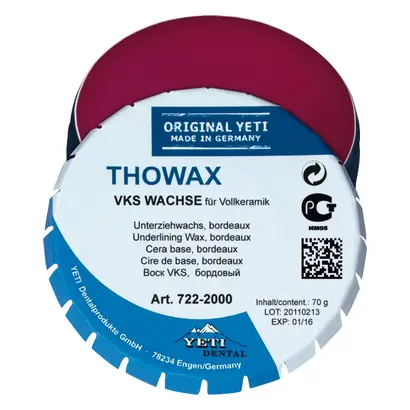 Yeti Dentalprodukte GmbH THOWAX UZ-Wachs bordeaux-transpa. Dose 70g