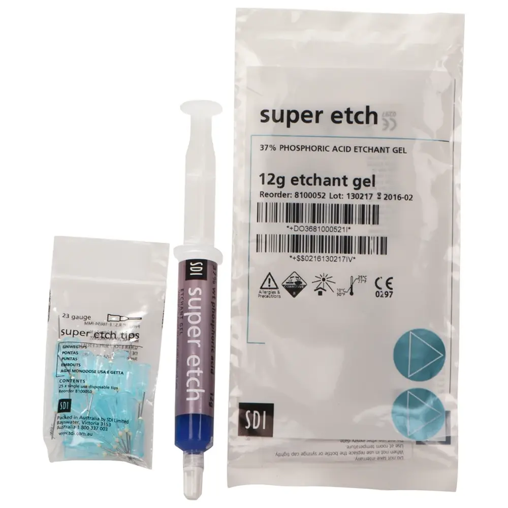 SDI super etch - Packung 12 ml Spritze Ätzgel, 25 Tips