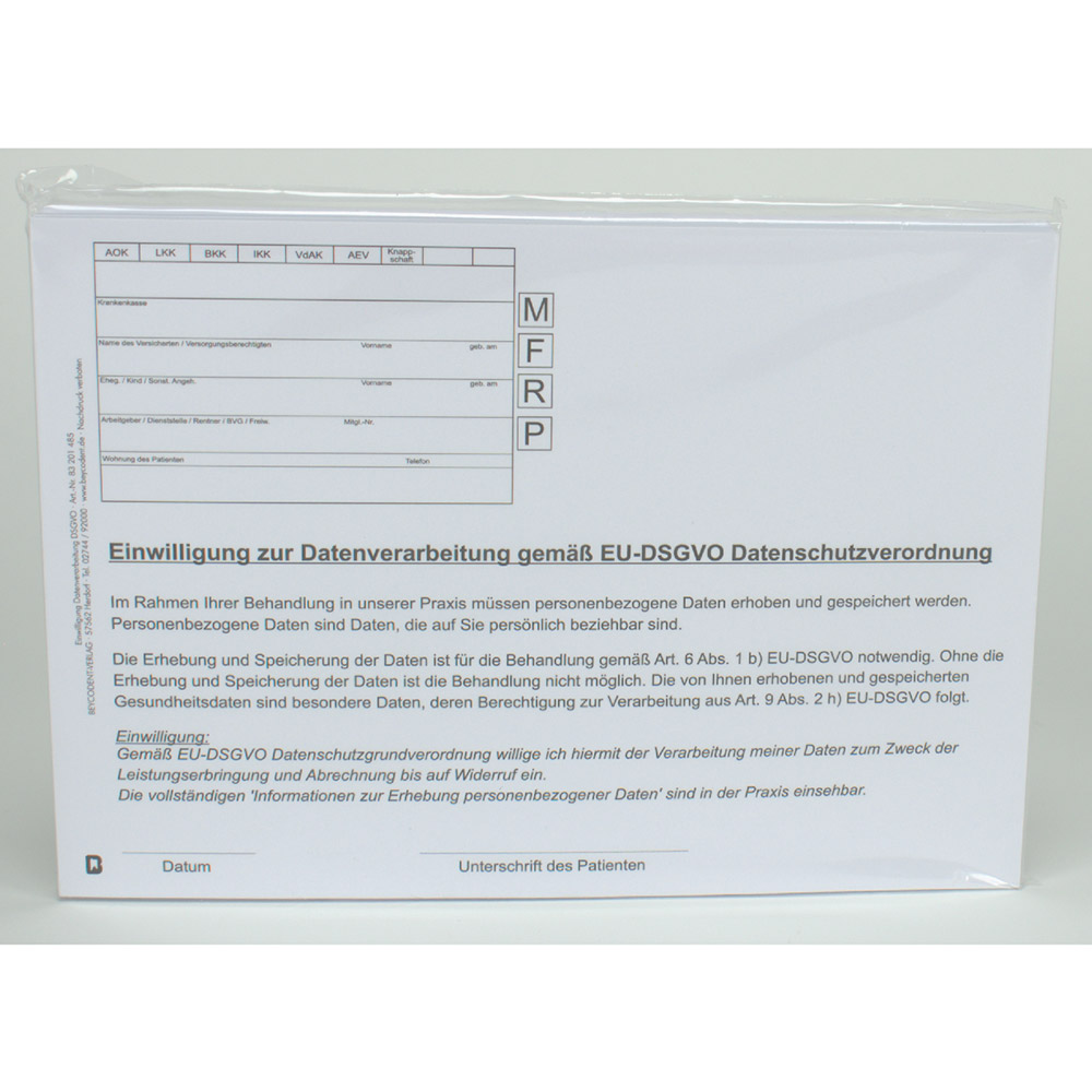 Einwilligung Datenverarbeitung DSGVA Bl