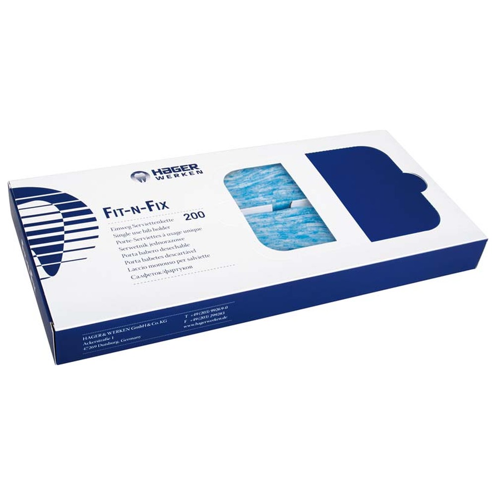 Hager & Werken FIT-N-FIX Serviettenhalter - Packung 200 Stück floral-blau