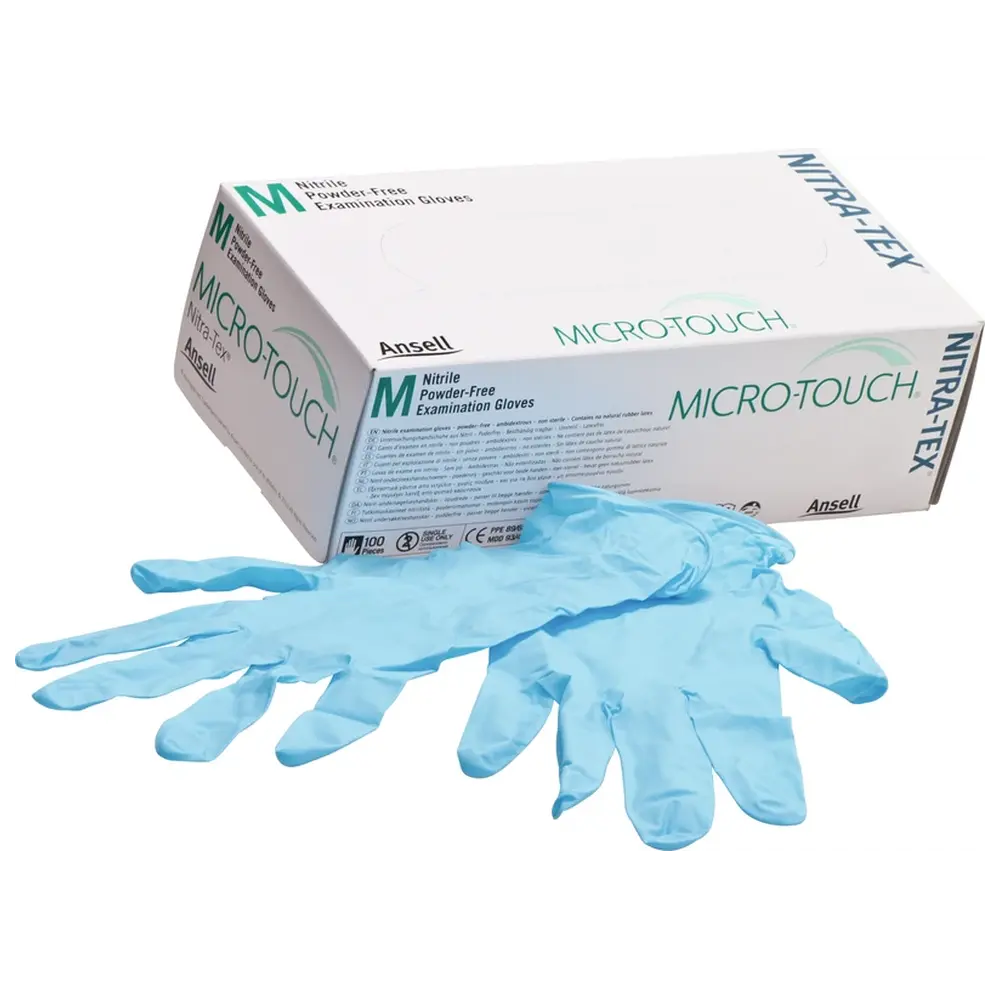 Ansell MICRO-TOUCH® Nitrax-Tex™ - Packung 100 Stück puderfrei, blau, M
