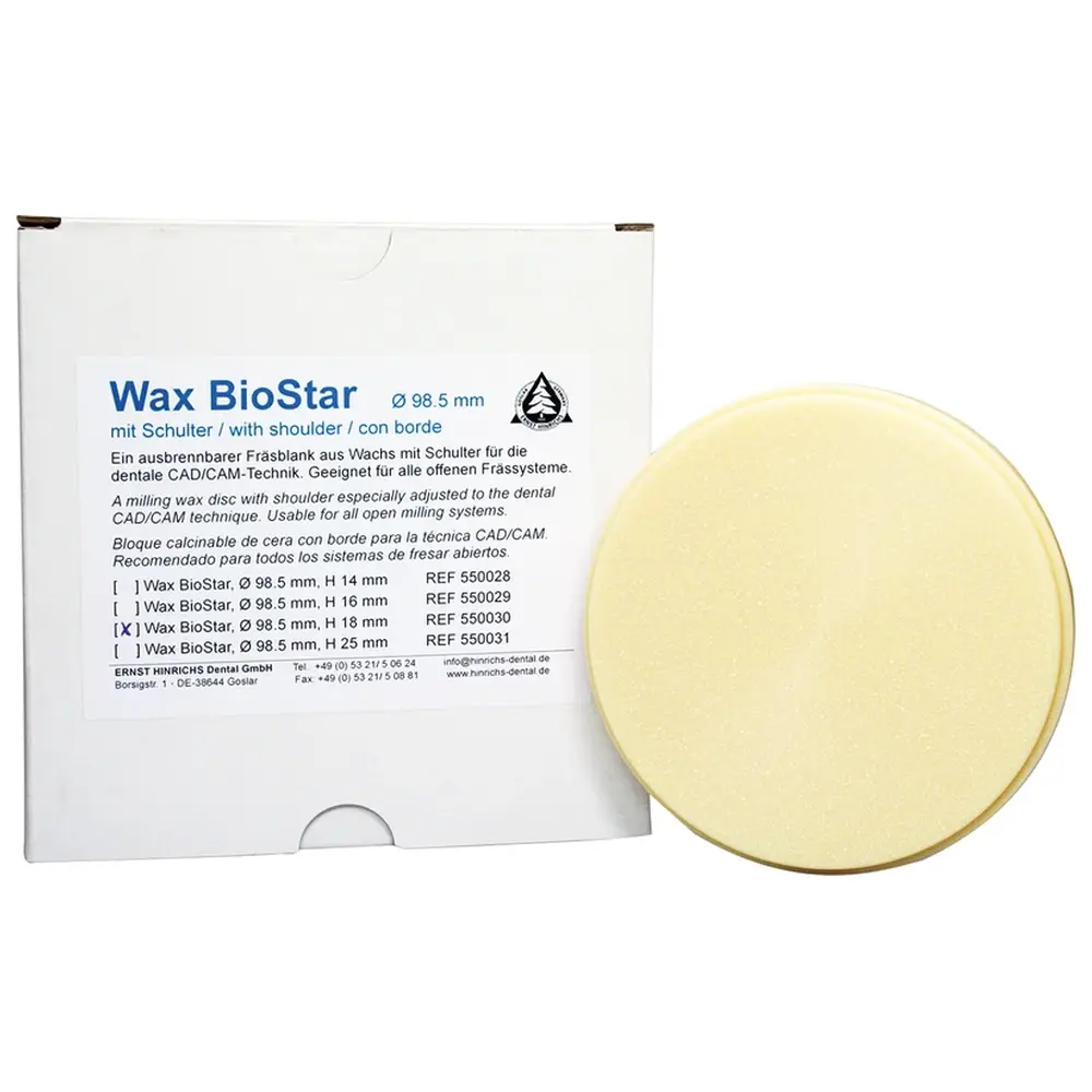 ERNST HINRICHS Wax BioStar - Stück H 18 mm