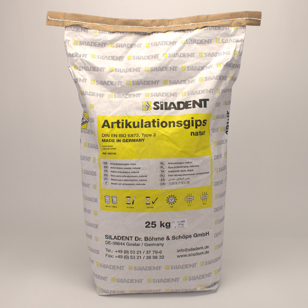 GX55001_Artikulationsgips_weiss_natur_25Kg Artikulationsgips weiß natur 25Kg