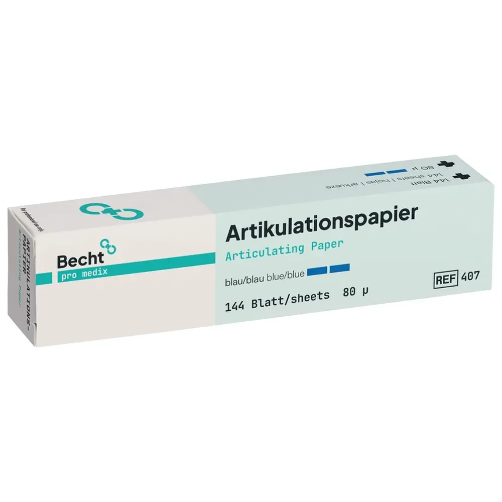 Becht Artikulationspapier - Packung 12 x 12 Stück, gerade