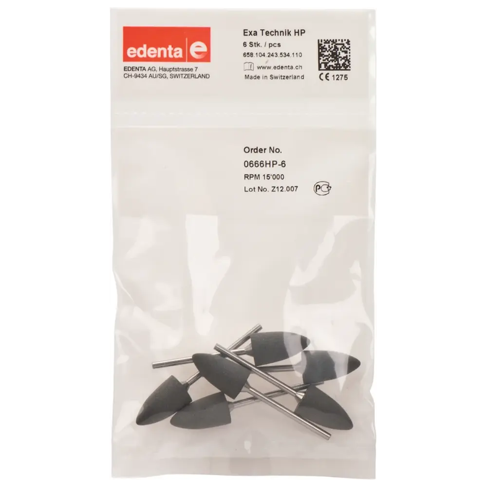 Edenta Exa Technique - Packung 6 Stück grau mittel, HP, Figur 243, 19,5 mm, ISO 110