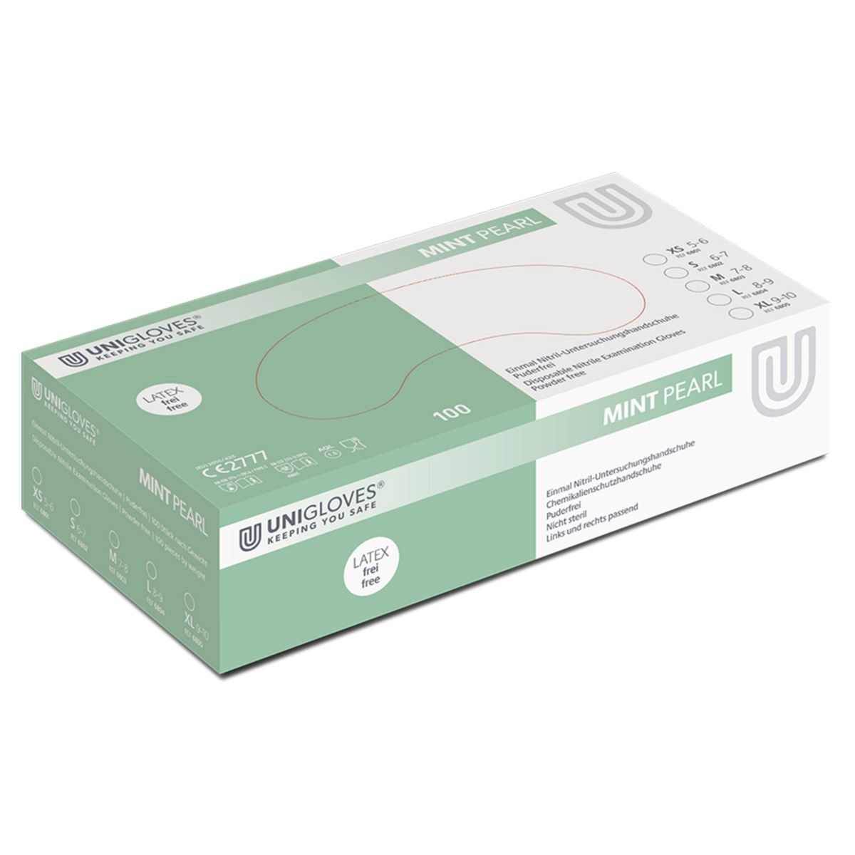 Unigloves LIME Pearl Nitril L 100St Box