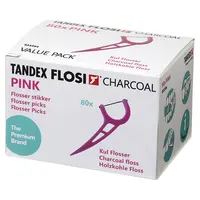 TANDEX FLOSI FLOSSER - Packung 80 Stück pink