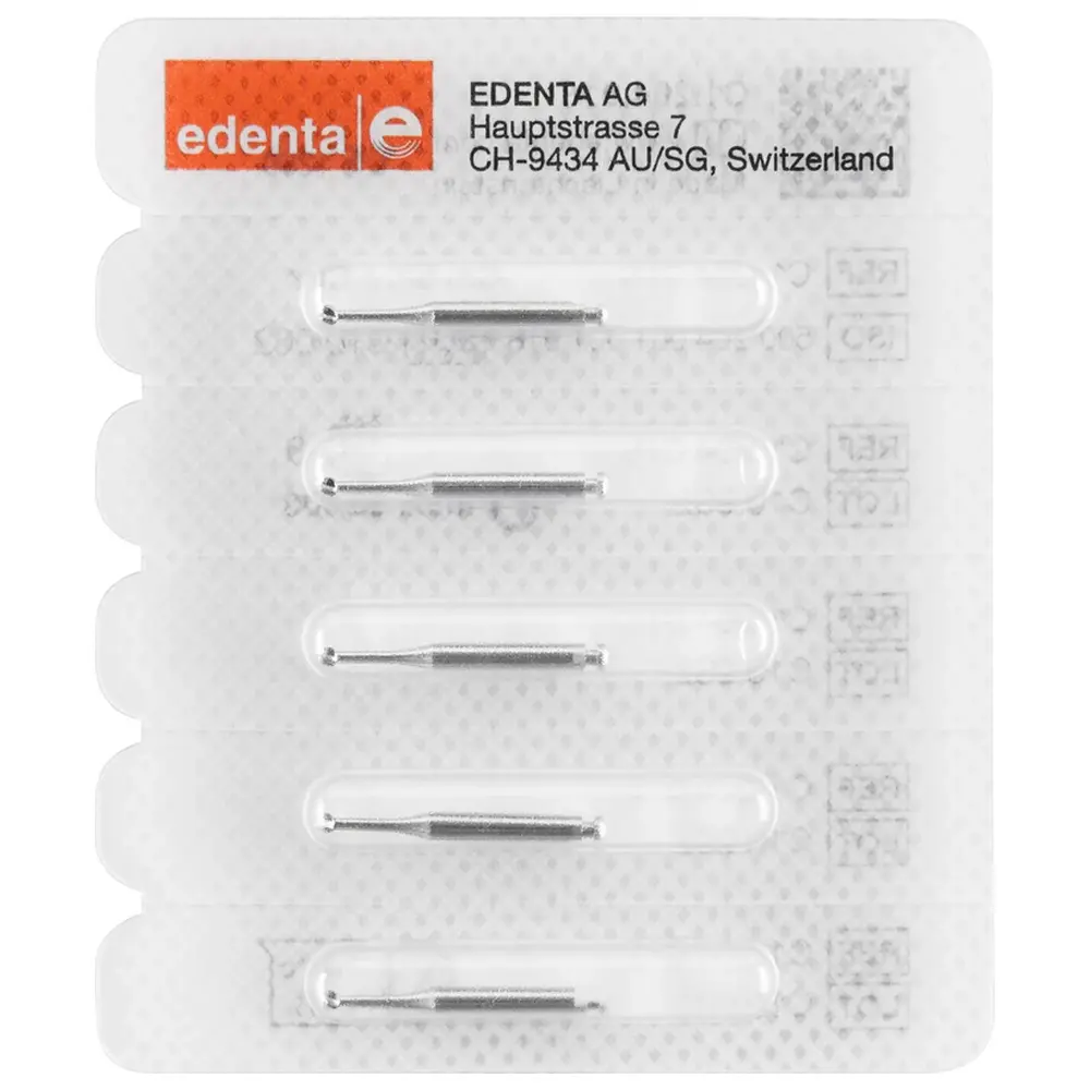 Edenta HM Bohrer C1 - Packung 5 Stück RA, Figur 001, ISO 018