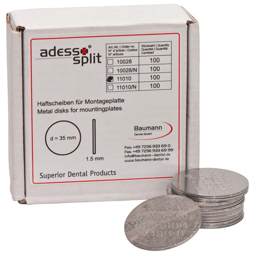 Baumann Dental Haftscheiben - Packung 100 Stück magnetischer Edelstahl Baumann Dental Haftscheiben - Packung 100 Stück magnetischer Edelstahl