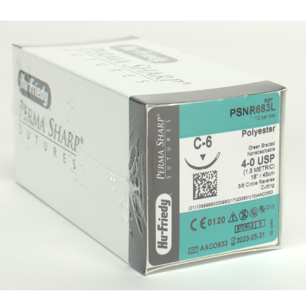 Nahtmaterial Polyester 4-0/C-6 Dtz