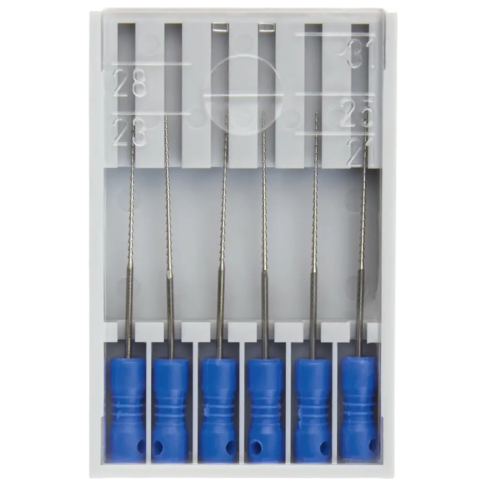 Edenta Hedströmfeilen 174 - Packung 6 Stück blau, 25 mm ISO 030