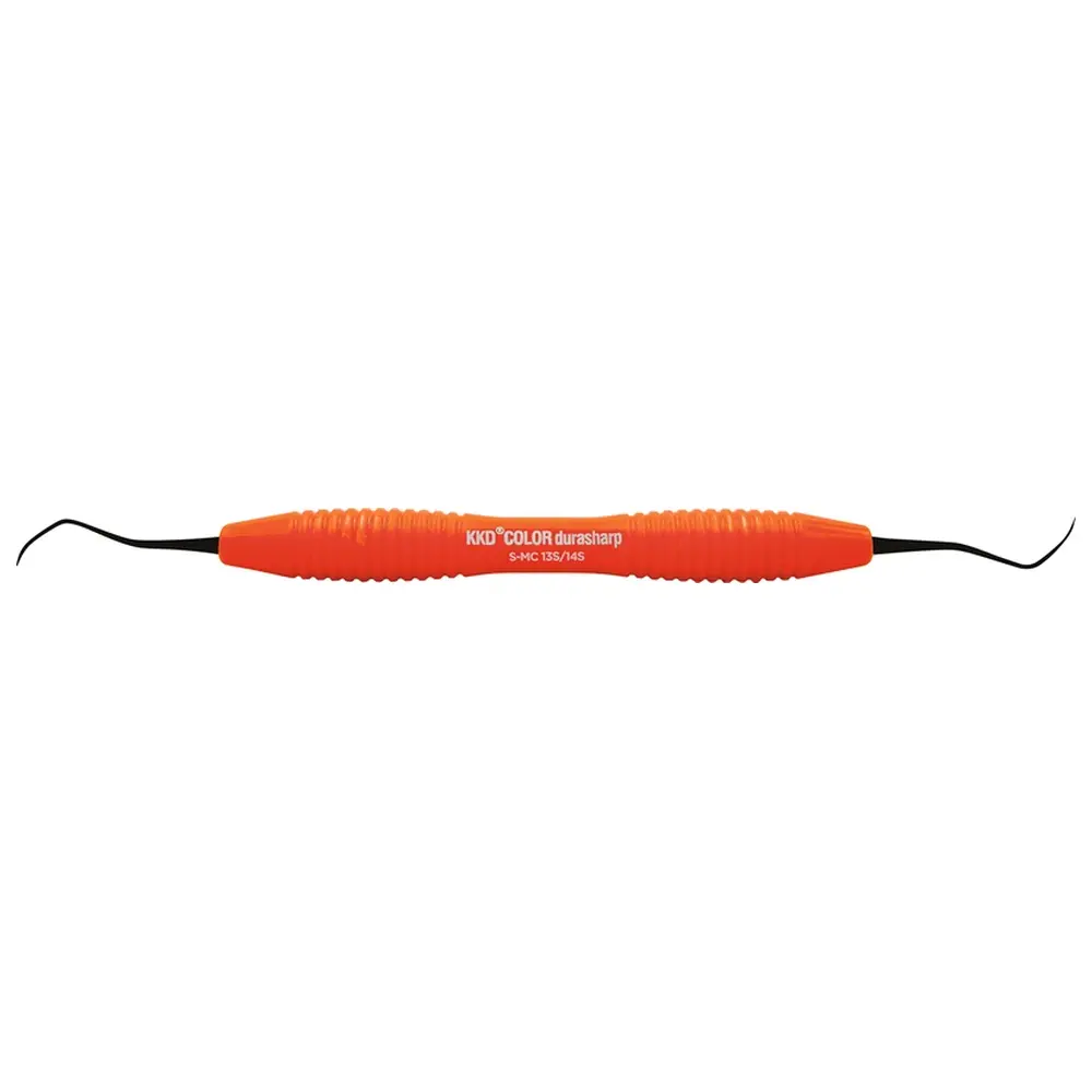 Kentzler-Kaschner KKD® COLOR durasharp Scaler - Stück orange, für Front- und Seitenzähne, mit Silicongriff