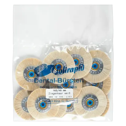 Polirapid Dr. Montemerlo GmbH & Co. KG Schmalbürste 162/48mm Ziegenhaar weiß m.KZ Pa 12