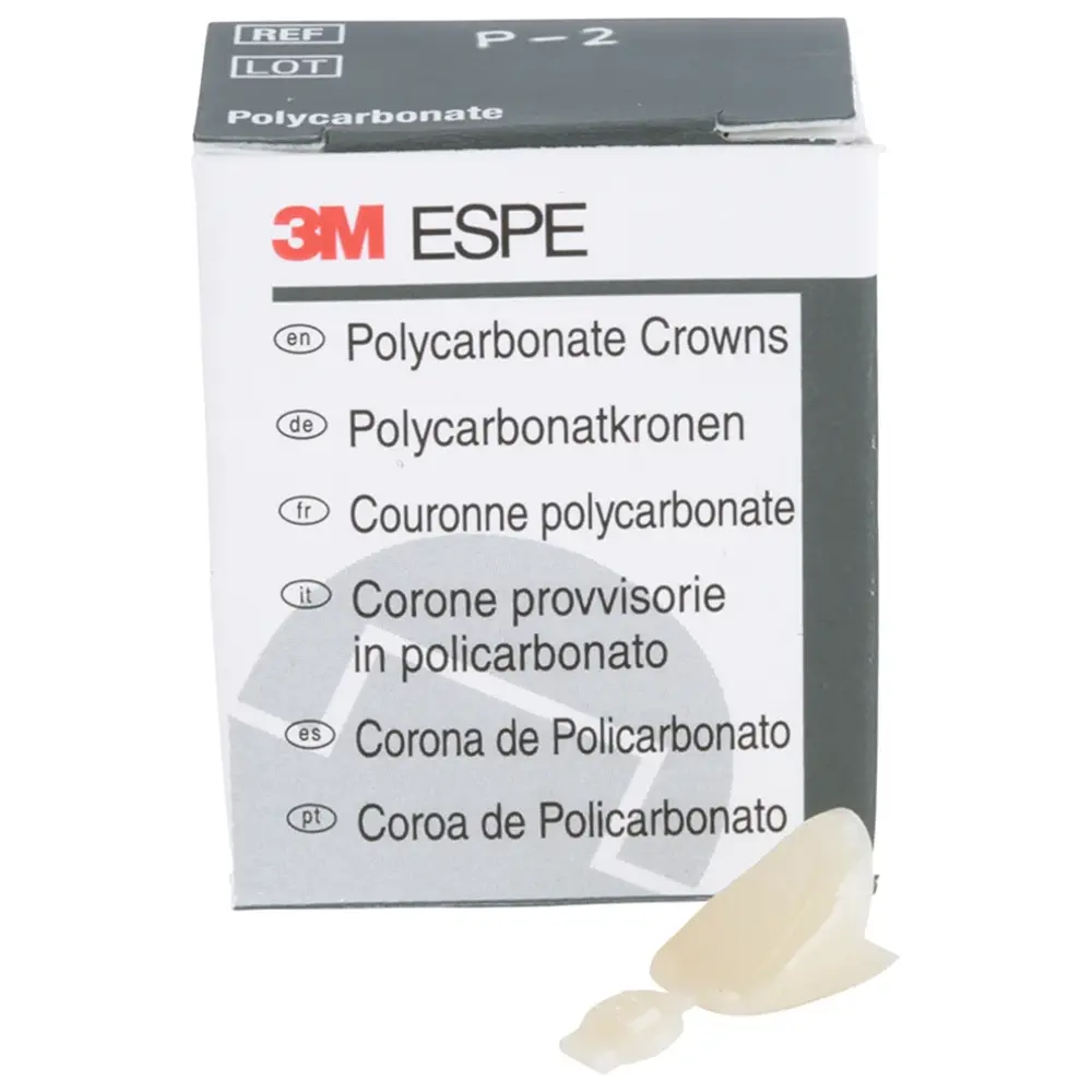 Solventum Dental Solutions Polycarbonat-Kronen - Packung 5 Stück Nr. 2