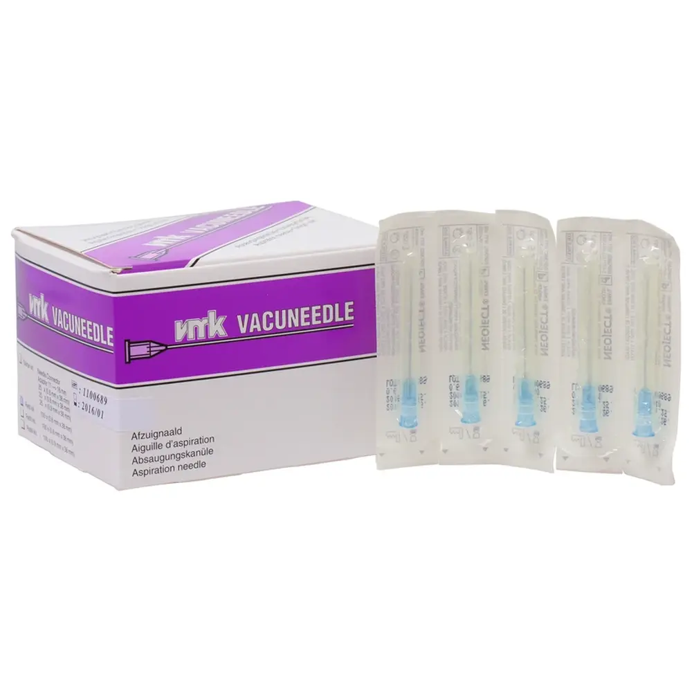 Vedefar Endo Vacuum Einwegkanüle - Packung 100 Stück Ø 0,6 x 38 mm