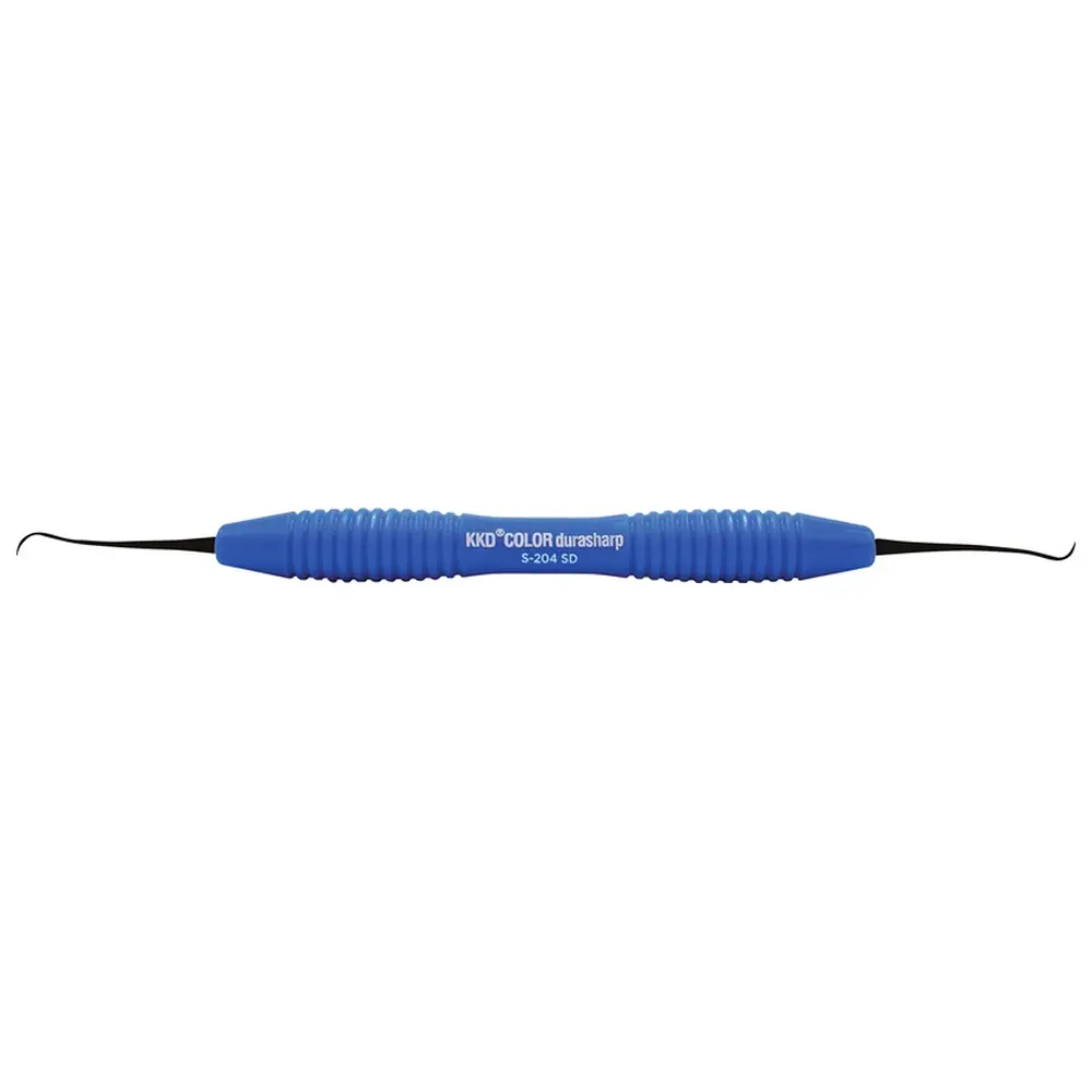 Kentzler-Kaschner KKD® COLOR durasharp Scaler - Stück blau, für Front- und Seitenzähne, mit Silicongriff