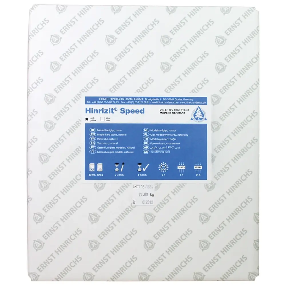ERNST HINRICHS Hinrizit® Speed - Karton 25 kg Modellhartgips gelb