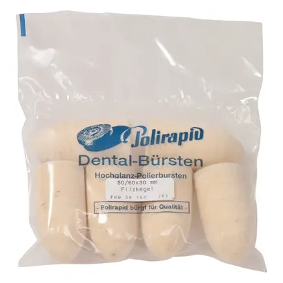 Polirapid Dr. Montemerlo GmbH & Co. KG Filzkegel unmontiert 50/60x30mm Pa 6