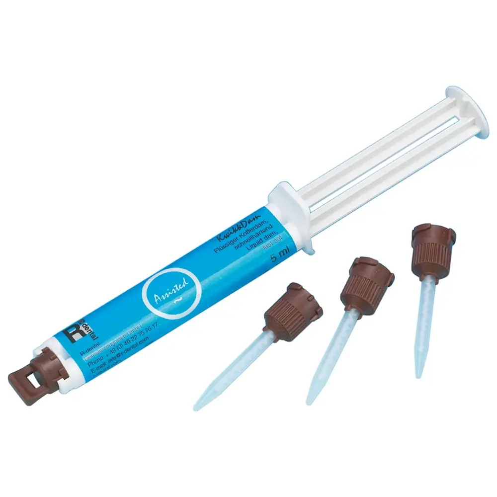 R-Dental KwikkDam - Packung 5 ml Doppelkammerspritze, 6 KwikkDam Mischkanülen MCN